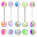 TR01043 resin tongue barbell , tongue body piercing , plastic tongue ring jewelry